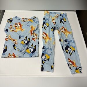 Kids Disney Junior Bluey And Bingo Matching Long Sleeve And Pants Pajama Set 5T